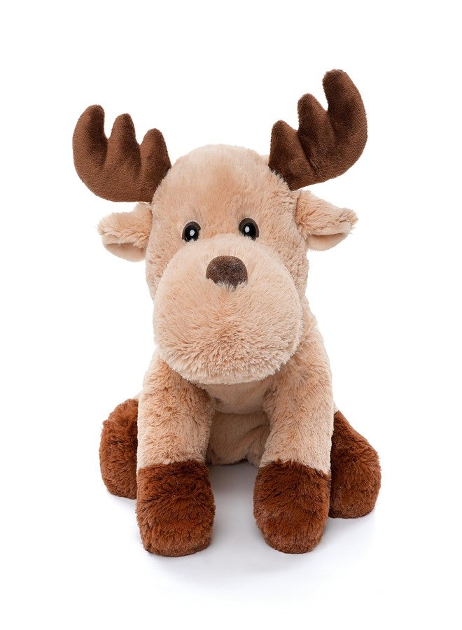 WEIGEDU Adorable Caribou Furry Reindeer Elk Moose Stuffed Animals Plush Toy for Kids Babies Boys Birthday Bedtime Decor, 13" Super Soft Brown - Image 1